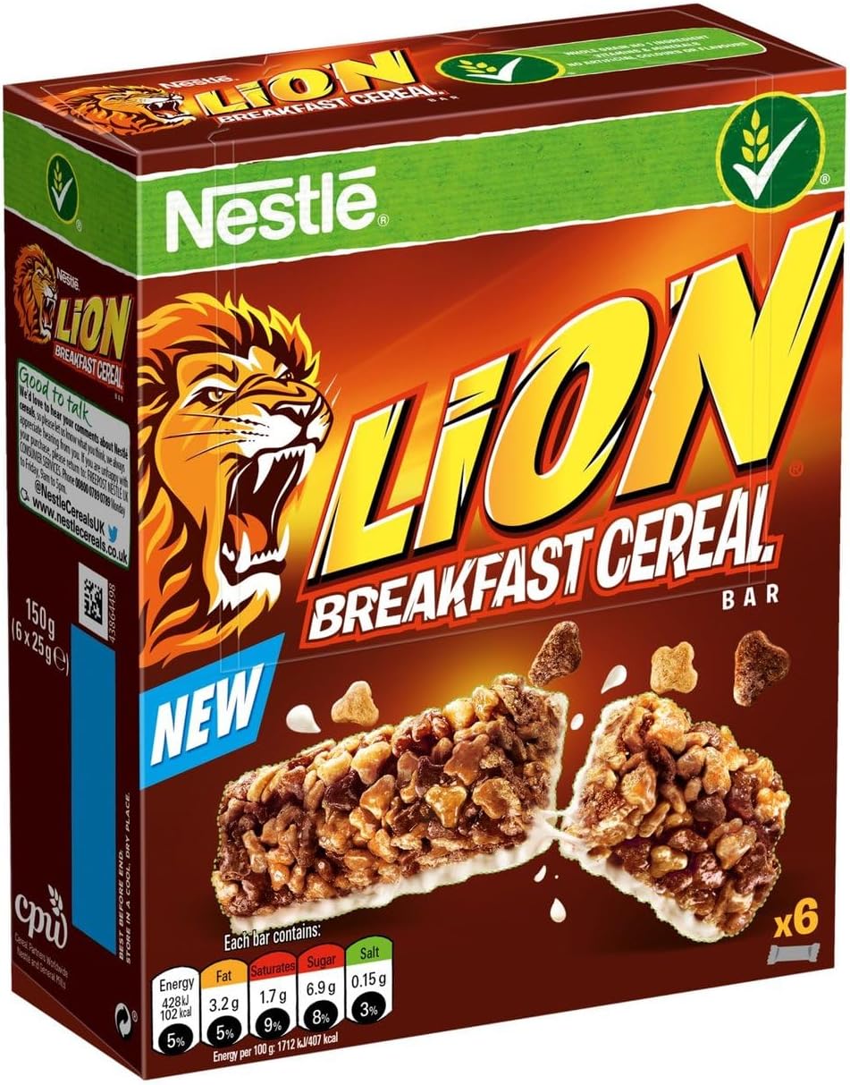 Cereal Bar Bundle With Lion Cereal Breakfast Bars 6 x 25g (2 Pack)-1