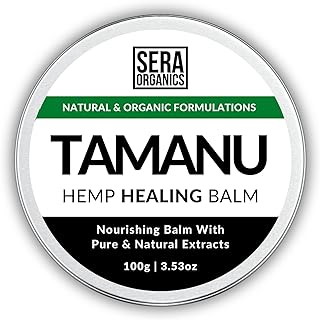 Sera Organics Tamanu & Hemp Cream - Natural Soothing Balm for Dry, Itchy Skin, Eczema, Psoriasis, Dermatitis - Organic, Handcrafted in the UK (100g)