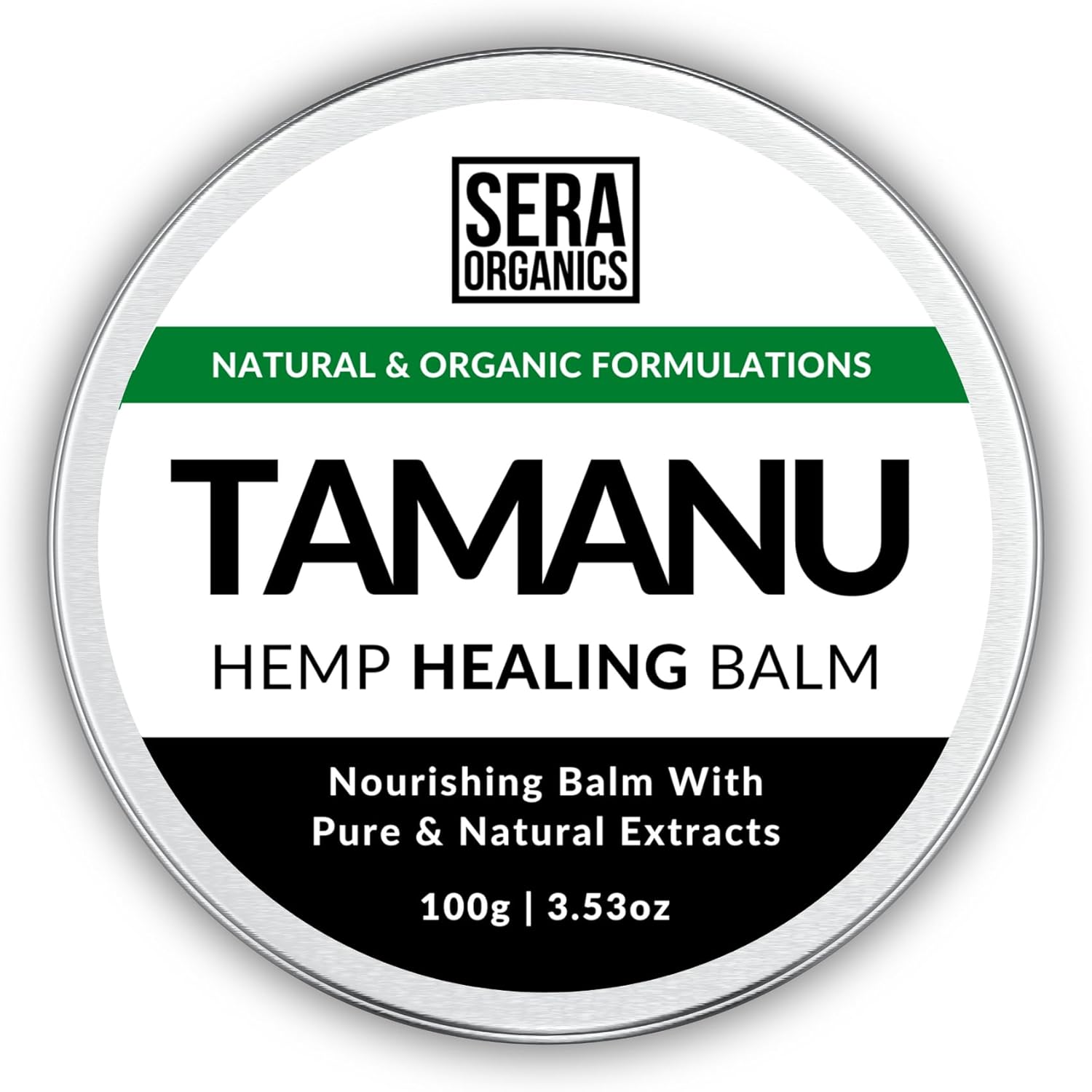 Sera Organics Tamanu & Hemp Cream - Natural Soothing Balm for Dry, Itchy Skin, Eczema, Psoriasis, Dermatitis - Organic, Handcrafted in the UK (100g)-0