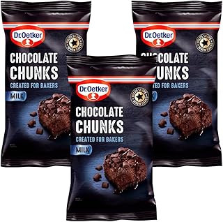 Milk Chocolate Chunks Bundle With Dr. Oetker Milk Chocolate Chunks 100g (3 Pack)