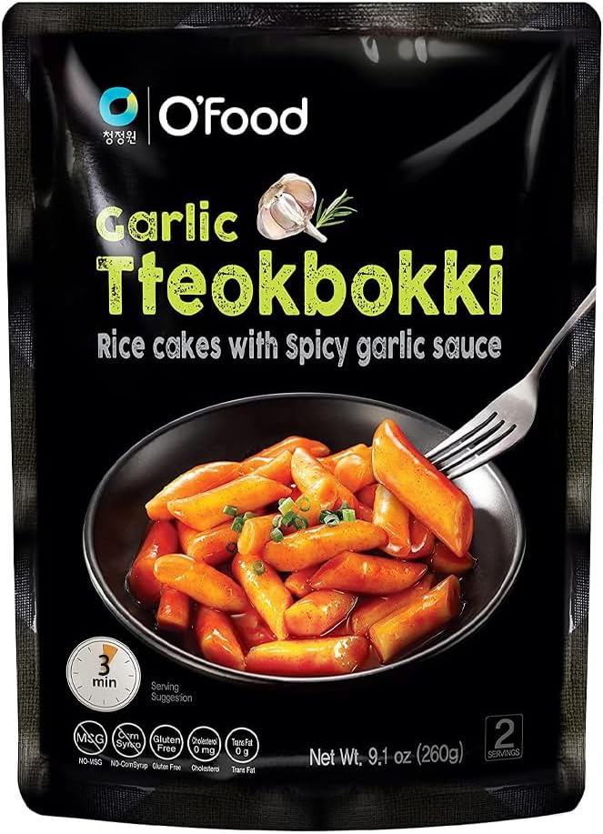 Daesang Chung Jung One O'Food Tteokbokki Rice Cakes with Spicy Garlic Sauce 260g-0