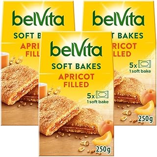 Breakfast Biscuit Bundle Consisting of Belvita Soft Bakes Apricot 250g (3 Pack)