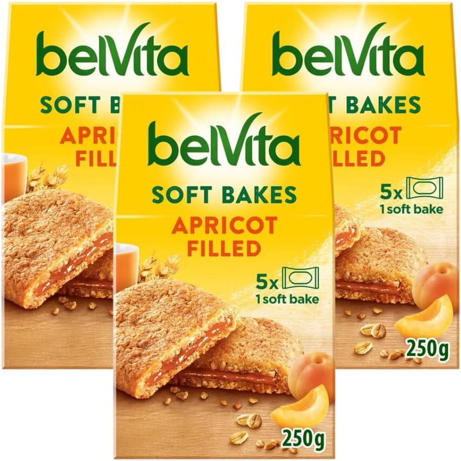 Breakfast Biscuit Bundle Consisting of Belvita Soft Bakes Apricot 250g (3 Pack)-0