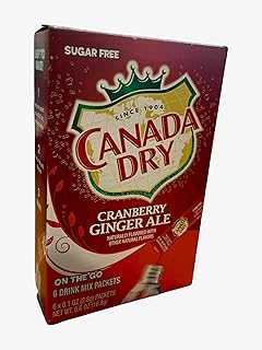 Canada Dry Cranberry Ginger Ale On The Go 6 Satchets 16.8g | Pack Of 2