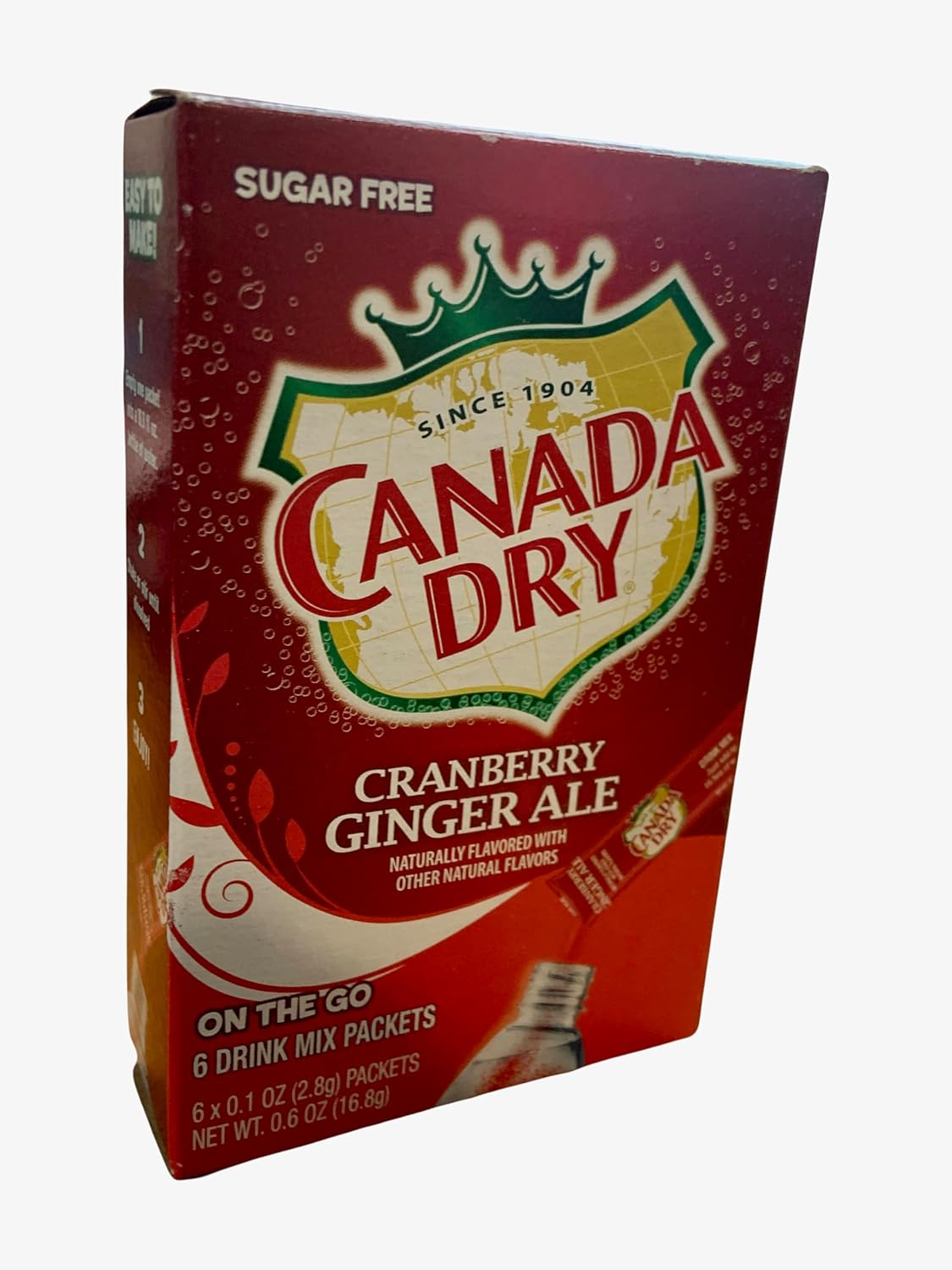 Canada Dry Cranberry Ginger Ale On The Go 6 Satchets 16.8g | Pack Of 2-0