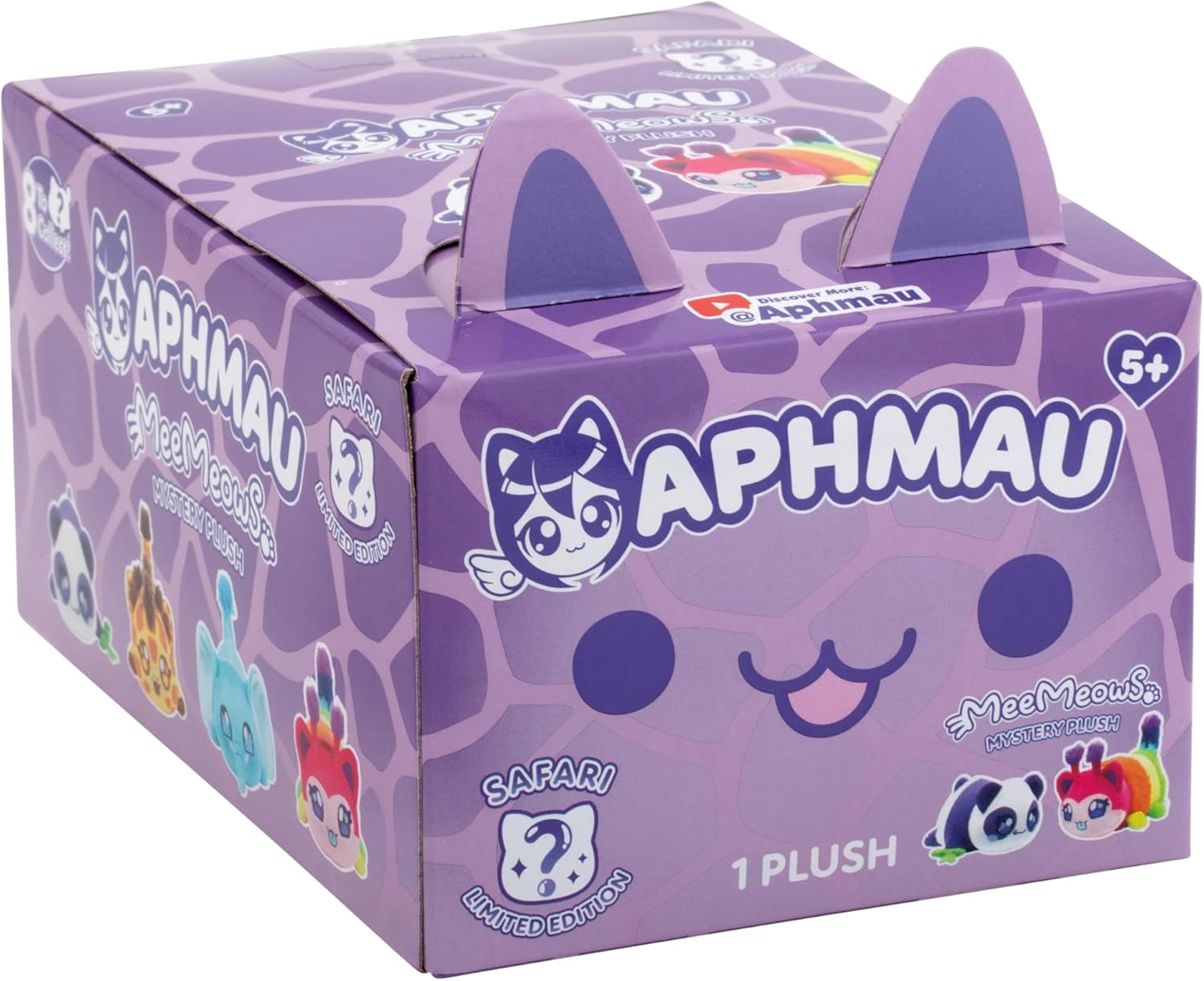 Aphmau 65555 6 Mystery Plush – Series YouTube Gaming Channel, Blind Box, 1 of 8 Possible Safari MeeMeows, Official Merch, Multicolour-1