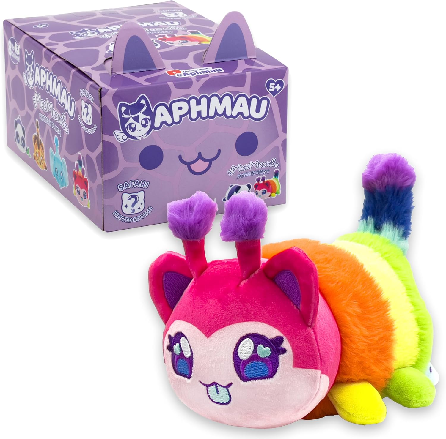 Aphmau 65555 6 Mystery Plush – Series YouTube Gaming Channel, Blind Box, 1 of 8 Possible Safari MeeMeows, Official Merch, Multicolour-4