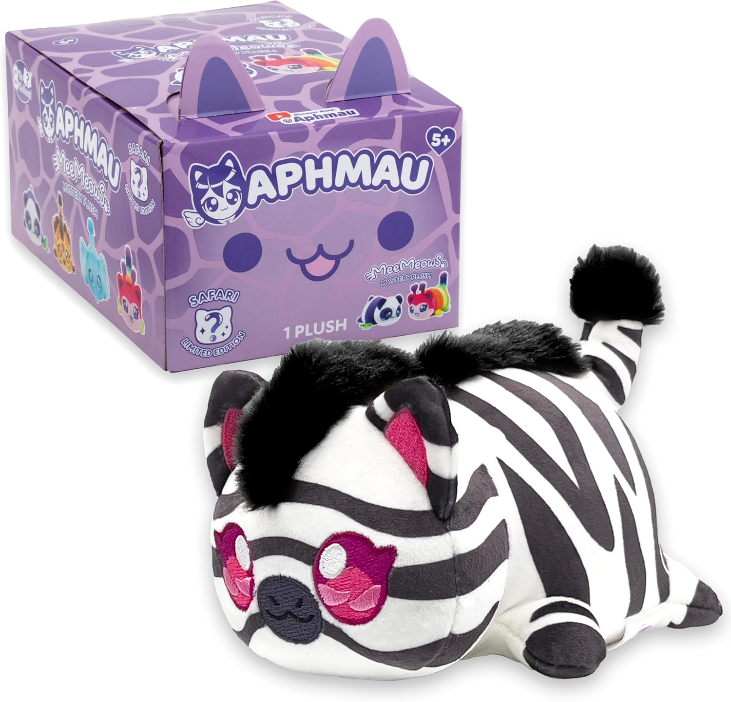 Aphmau 65555 6 Mystery Plush – Series YouTube Gaming Channel, Blind Box, 1 of 8 Possible Safari MeeMeows, Official Merch, Multicolour-5