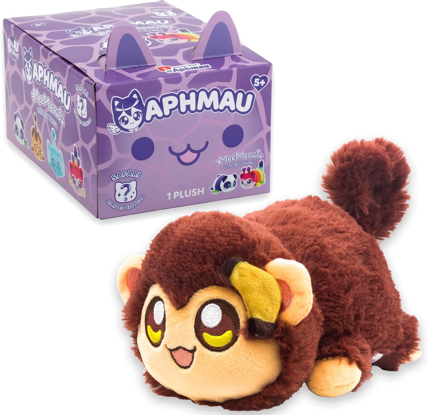 Aphmau 65555 6 Mystery Plush – Series YouTube Gaming Channel, Blind Box, 1 of 8 Possible Safari MeeMeows, Official Merch, Multicolour-6