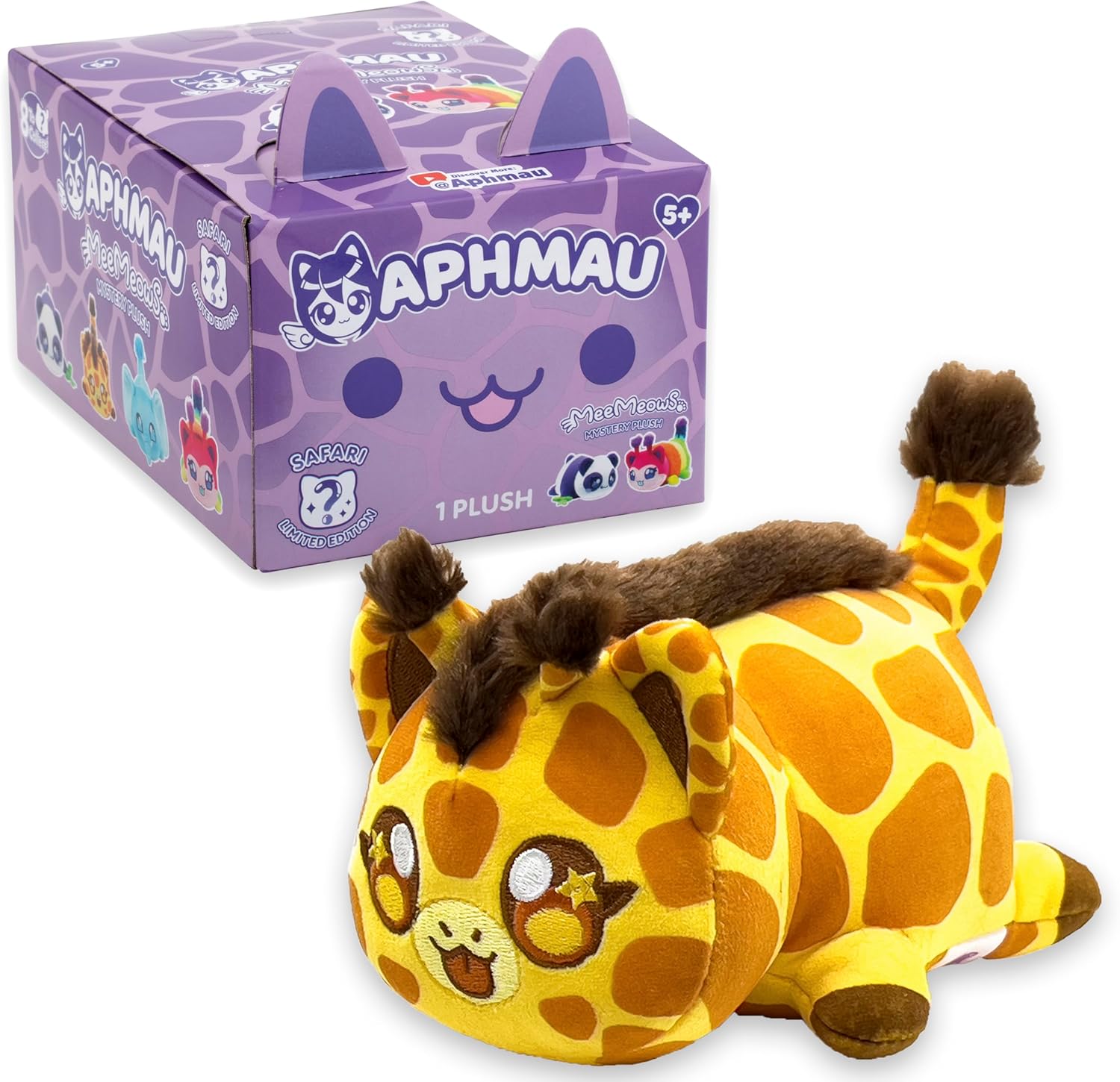 Aphmau 65555 6 Mystery Plush – Series YouTube Gaming Channel, Blind Box, 1 of 8 Possible Safari MeeMeows, Official Merch, Multicolour-7