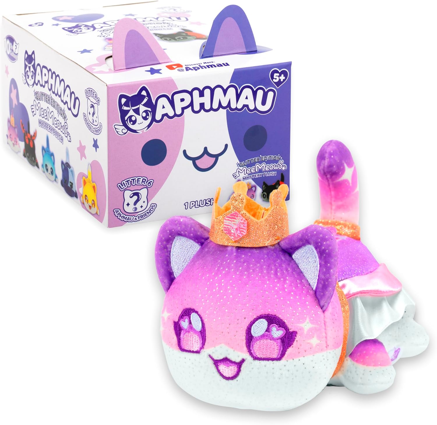 Aphmau 6” MeeMeow Mystery Plush – Series 6; YouTube Gaming Channel, Blind Box, 1 of 8 Possible, Friends MeeMeows, Official Merch, STYLES MAY VARY-8