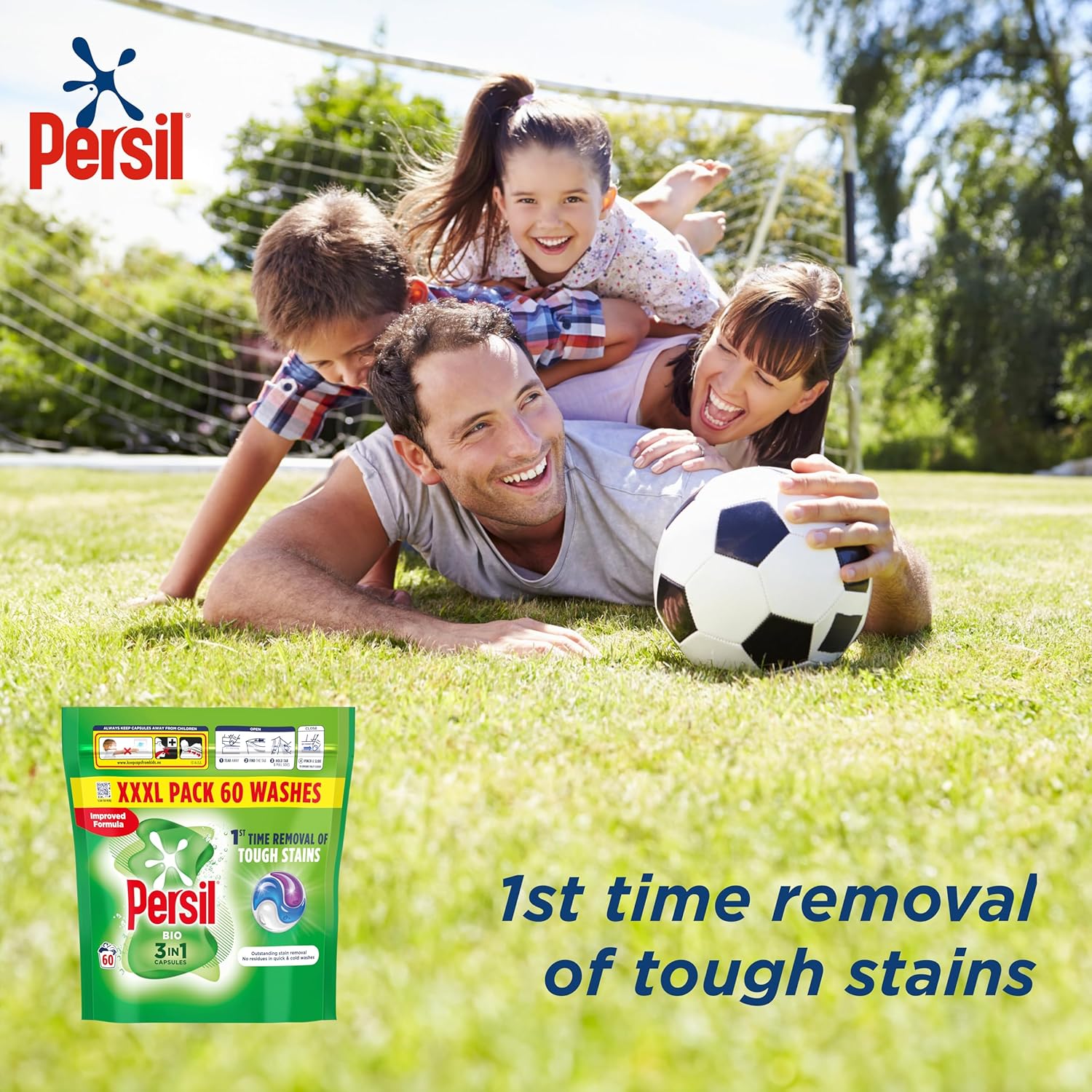 Persil Bio 3 in 1 Washing Capsules 1st time removal of tough stains outstanding stain removal in quick & cold washes 60 washes-4