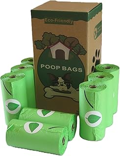 Compostable, Biodegradable, Cornstarch-Based, Eco-Friendly Dog Poo Bags | 8 rolls/120 bags