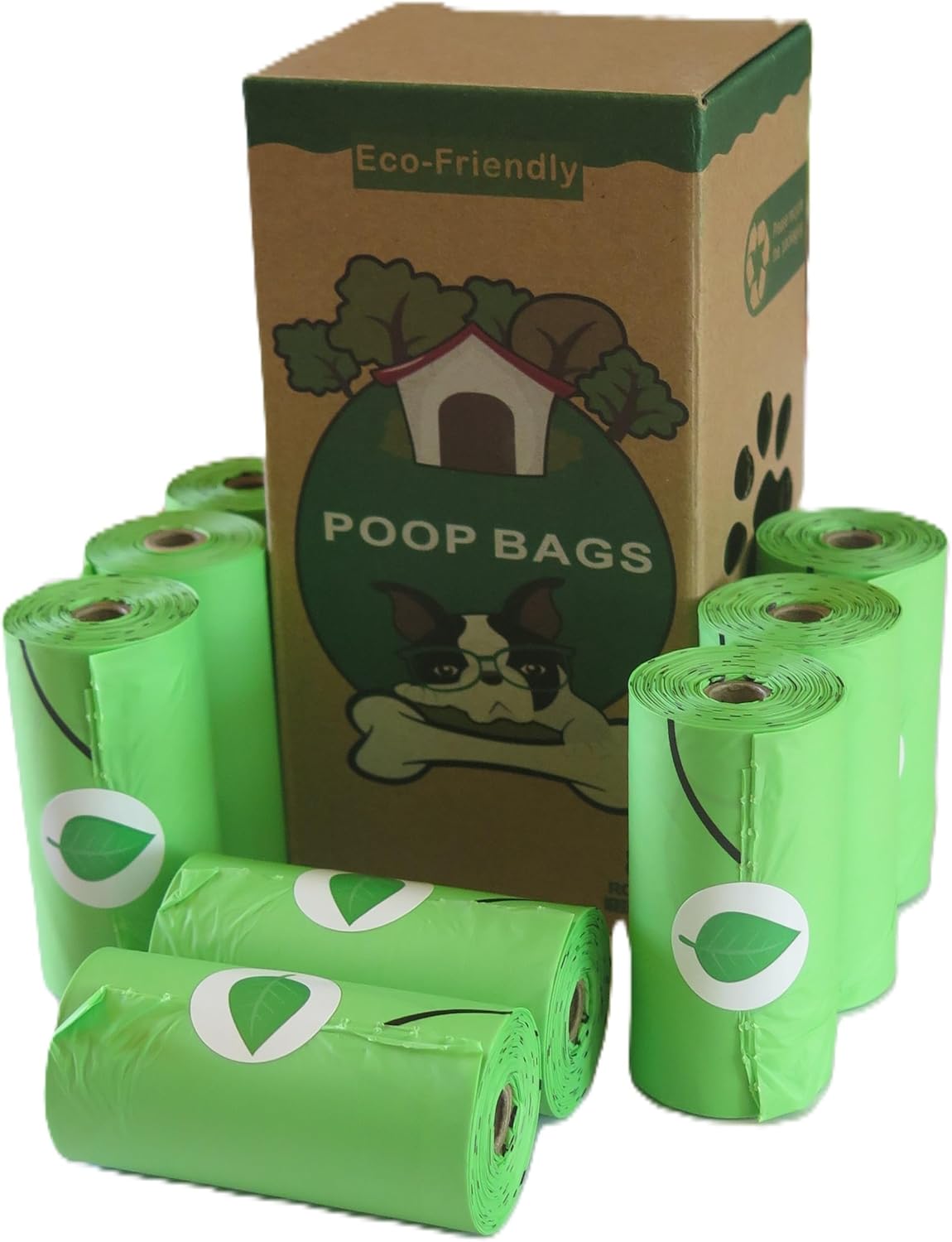 Compostable, Biodegradable, Cornstarch-Based, Eco-Friendly Dog Poo Bags | 8 rolls/120 bags-0