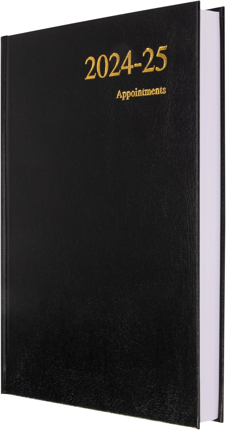 Collins Essential A5 Academic Year 2024-25 Day a Page Diary - Black - Mid Year Academic Planner for Students and Teachers - ESSA51M.99-2425 - July 2024 to July 2025-0