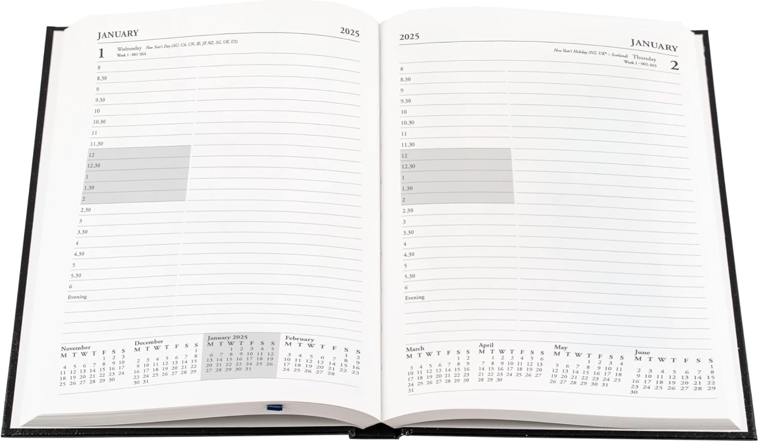 Collins Essential A5 Academic Year 2024-25 Day a Page Diary - Black - Mid Year Academic Planner for Students and Teachers - ESSA51M.99-2425 - July 2024 to July 2025-5