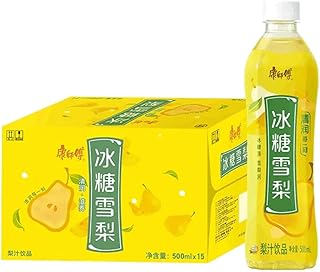 Master Kong Pear Juice with Crystal Rock Sugar Drinks 500ml 康师傅冰糖雪梨 (15 Bottles)