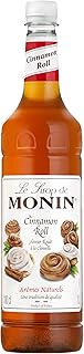 MONIN Premium Cinnamon Roll Sugar Syrup for Coffee and Cocktails, Vegan-Friendly, Allergen-Free, Natural Flavours and Colourings, 1L