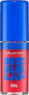 Collection Cosmetics Mega Lip Oil, Moisturising High Shine Lip Oil, Non-Sticky, Fat Applicator, Infused with Squalene and Cloudberry Oils, 5ml, Shade Bombshell, Deep Pink