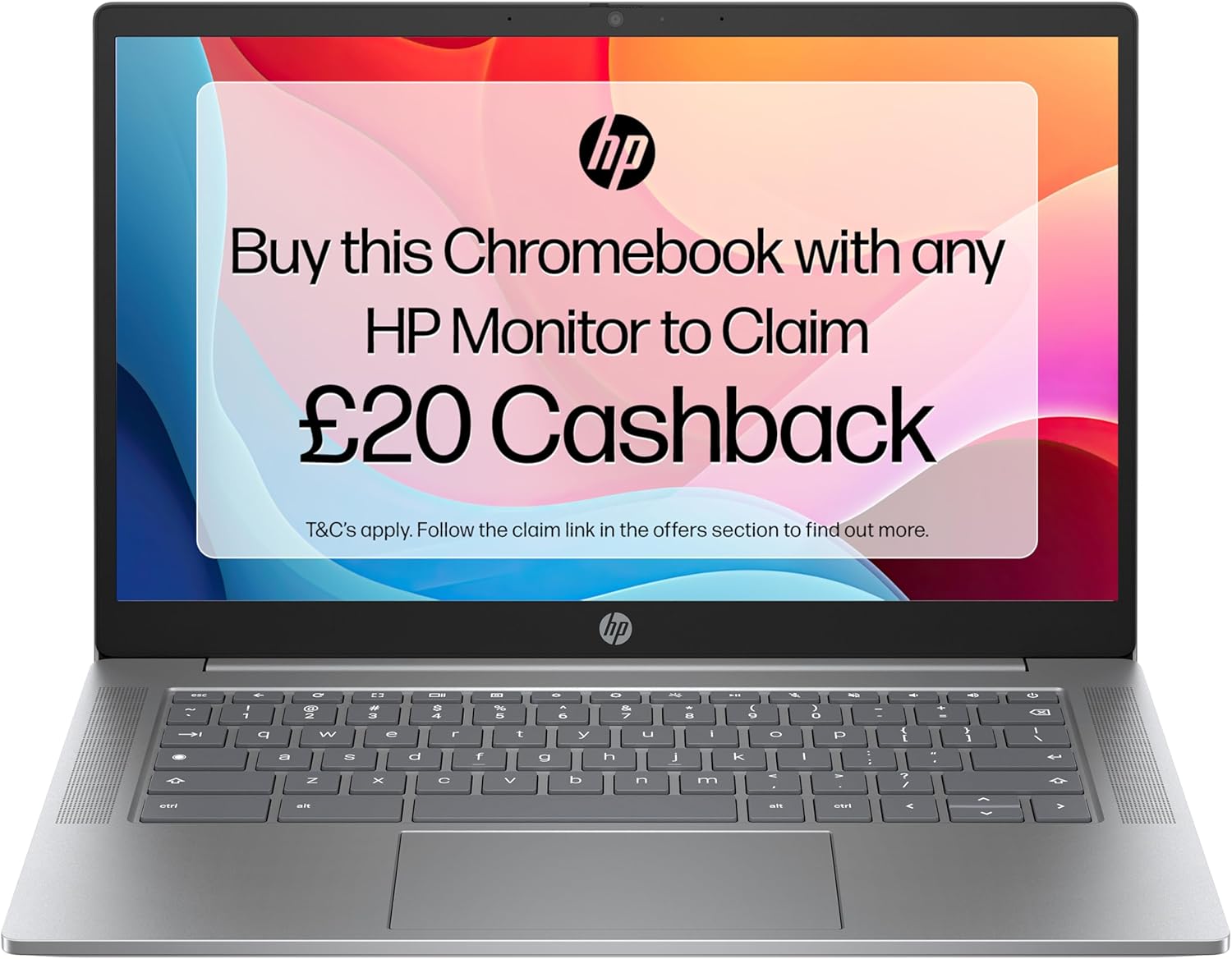 HP Chromebook Plus 14" , Intel Core i3 N-series Processor , 8 GB RAM , 256 GB Flash Storage , Intel UHD Graphics , FHD Display , Up to 11hrs battery , Chrome OS , Dual Speakers , Silver , 14a-nf0000sa-2