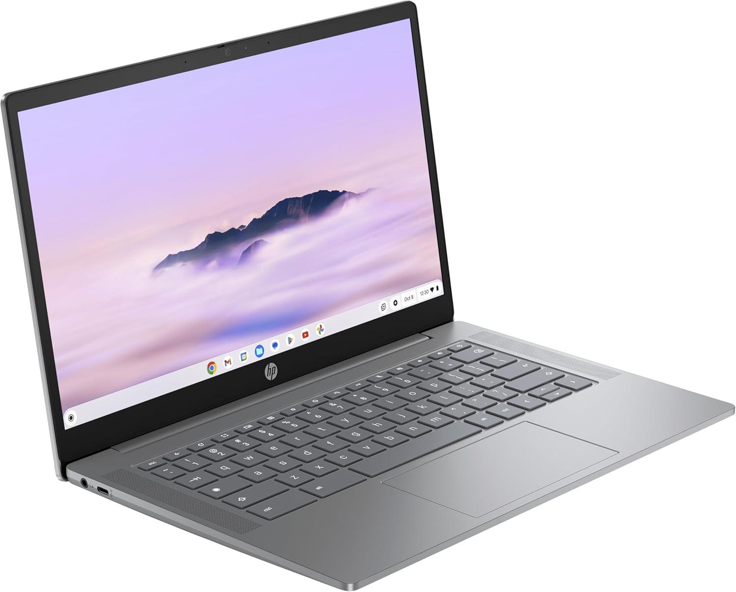 HP Chromebook Plus 14" , Intel Core i3 N-series Processor , 8 GB RAM , 256 GB Flash Storage , Intel UHD Graphics , FHD Display , Up to 11hrs battery , Chrome OS , Dual Speakers , Silver , 14a-nf0000sa-20