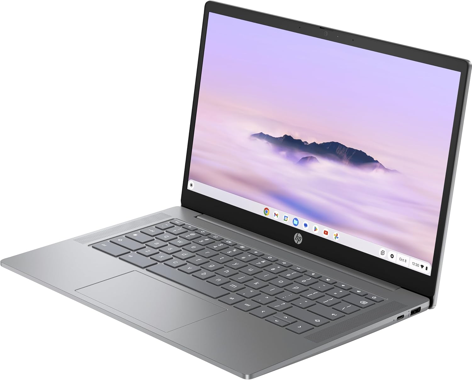 HP Chromebook Plus 14" , Intel Core i3 N-series Processor , 8 GB RAM , 256 GB Flash Storage , Intel UHD Graphics , FHD Display , Up to 11hrs battery , Chrome OS , Dual Speakers , Silver , 14a-nf0000sa-21