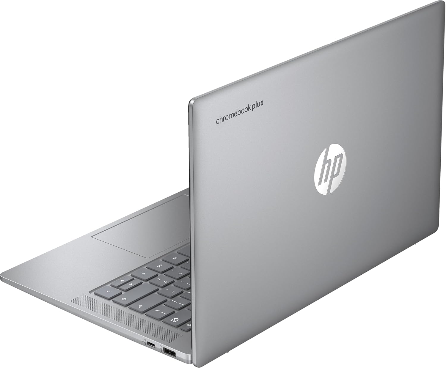 HP Chromebook Plus 14" , Intel Core i3 N-series Processor , 8 GB RAM , 256 GB Flash Storage , Intel UHD Graphics , FHD Display , Up to 11hrs battery , Chrome OS , Dual Speakers , Silver , 14a-nf0000sa-22