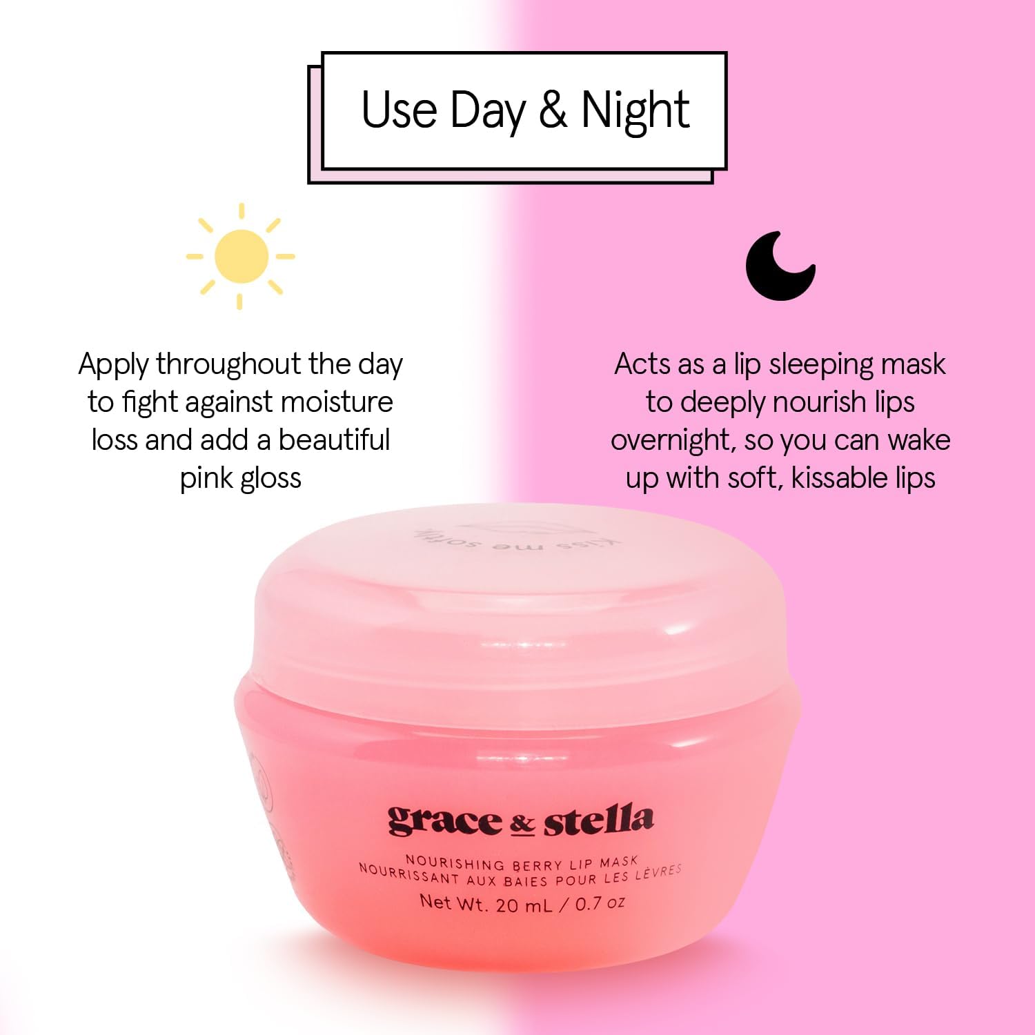 Grace & Stella Kiss Me Softly Nourishing Berry Lip Mask - Lip Balm For Very Dry Lips - Overnight Lip Moisturizer, Lip Treatment & Lip Sleeping Mask - Vegan (20ml, 3-Pack)-6