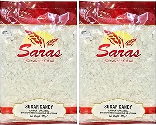 Saras Sugar Candy 300g (Pack of 2) | Pure and Sweet Delight | Versatile Sweetening | Hard Candies | Fondants