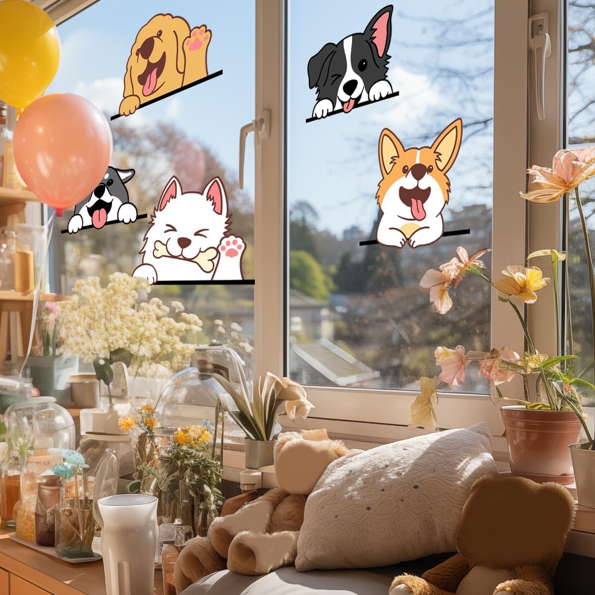 BuerHomie Wall Stickers 3D 5 Pet Dog Decal Puppy Stickers Vinyl Decor-6