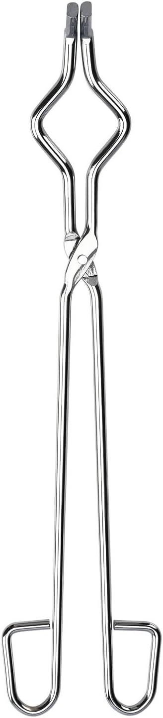 stonylab Crucible Tongs, 40cm Stainless Steel Crucible Tongs Laboratory Tongs for Securely Gripping-0