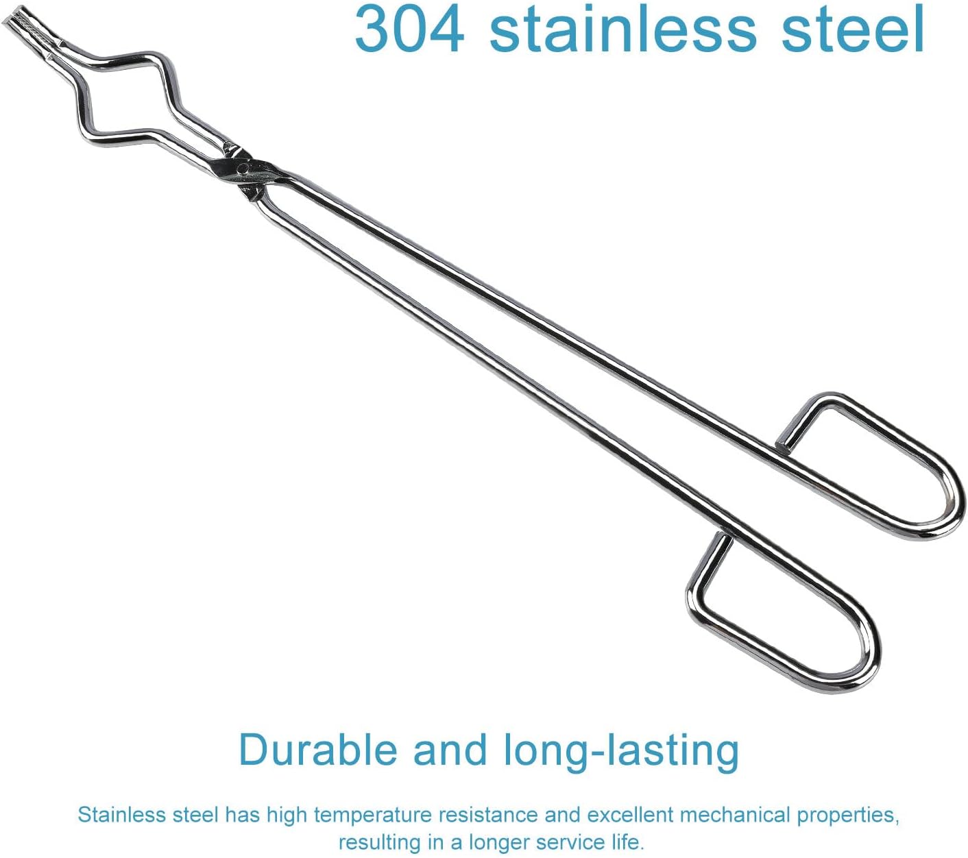 stonylab Crucible Tongs, 40cm Stainless Steel Crucible Tongs Laboratory Tongs for Securely Gripping-2