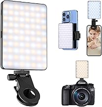 Selfie Light for Phone, 72 LEDs Phone Light Clip On -Rechargeable LED Photo Light Video Light with 3 Colors & CRI 95+ for Wireless Camera/Laptop/Phone, Video Conference, Youtube, TikTok, Makeup Vlog.