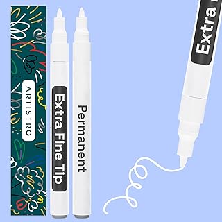 ARTISTRO Set of 2 Oil-Based Paint Pens Extra-Fine White