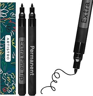 ARTISTRO Set of 2 Oil-Based Paint Pens Extra-Fine Black