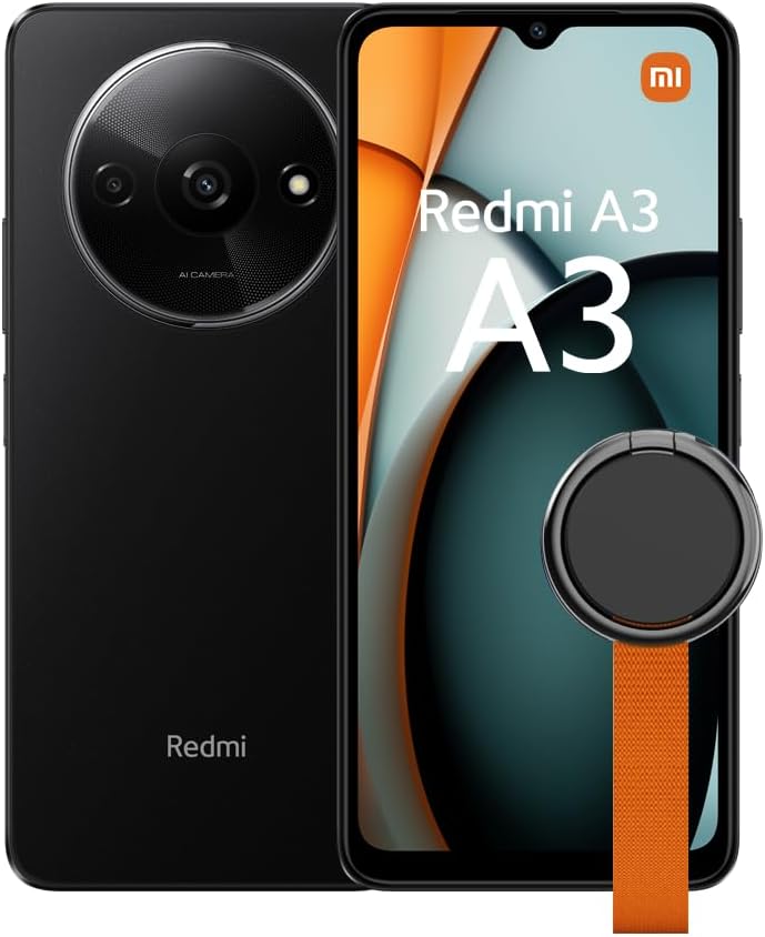 Xiaomi Redmi A3 Midnight Black-Smartphone-3+64GB,MediaTek Helio G36,5000mAh(typ) battery,AI dual camera system,Smooth 6.71“90 Hz Display（UK Version+2 Years Warranty）-0