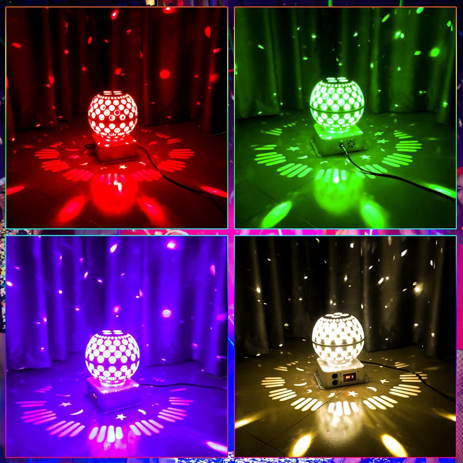 Disco Balls with Remote Control, Disco Light Party Light LT300 Music Sound Activated DJ Disco Lights DMX Beam Effect Light for Halloween Birthday Party bar Nightclub KTV-2