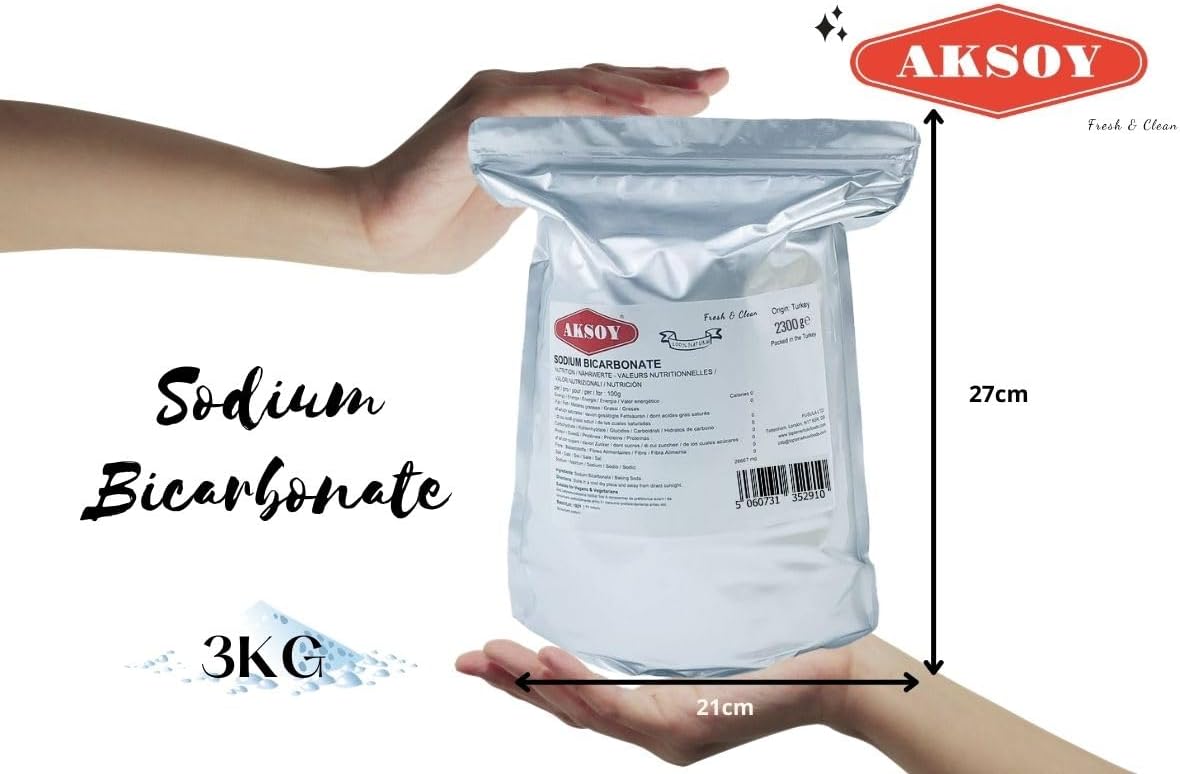 Aksoy Baking Soda 2.3KG || Pure Sodium Bicarbonate Powder, Highest Purity, Food Grade, Pure Baking Soda For Cooking, Baking, Cleaning, & More!-1