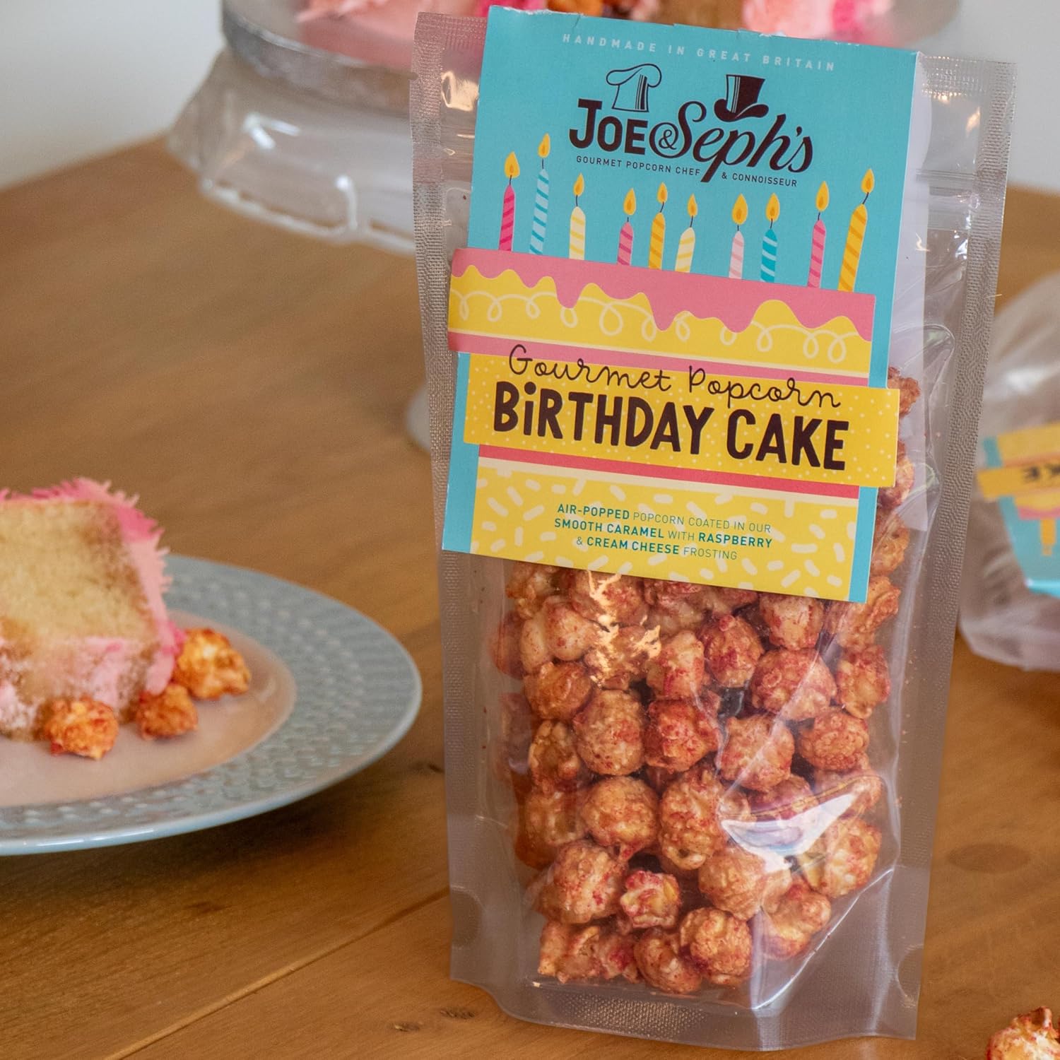 Joe & Seph's Birthday Cake Popcorn (1x70g), gourmet popcorn, on the go snack, sweet popcorn-2