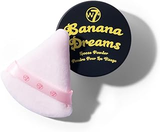 W7 Banana Dreams Application Set - Yellow-Toned Loose Setting Face Powder & Triangle Precision Powder Puff