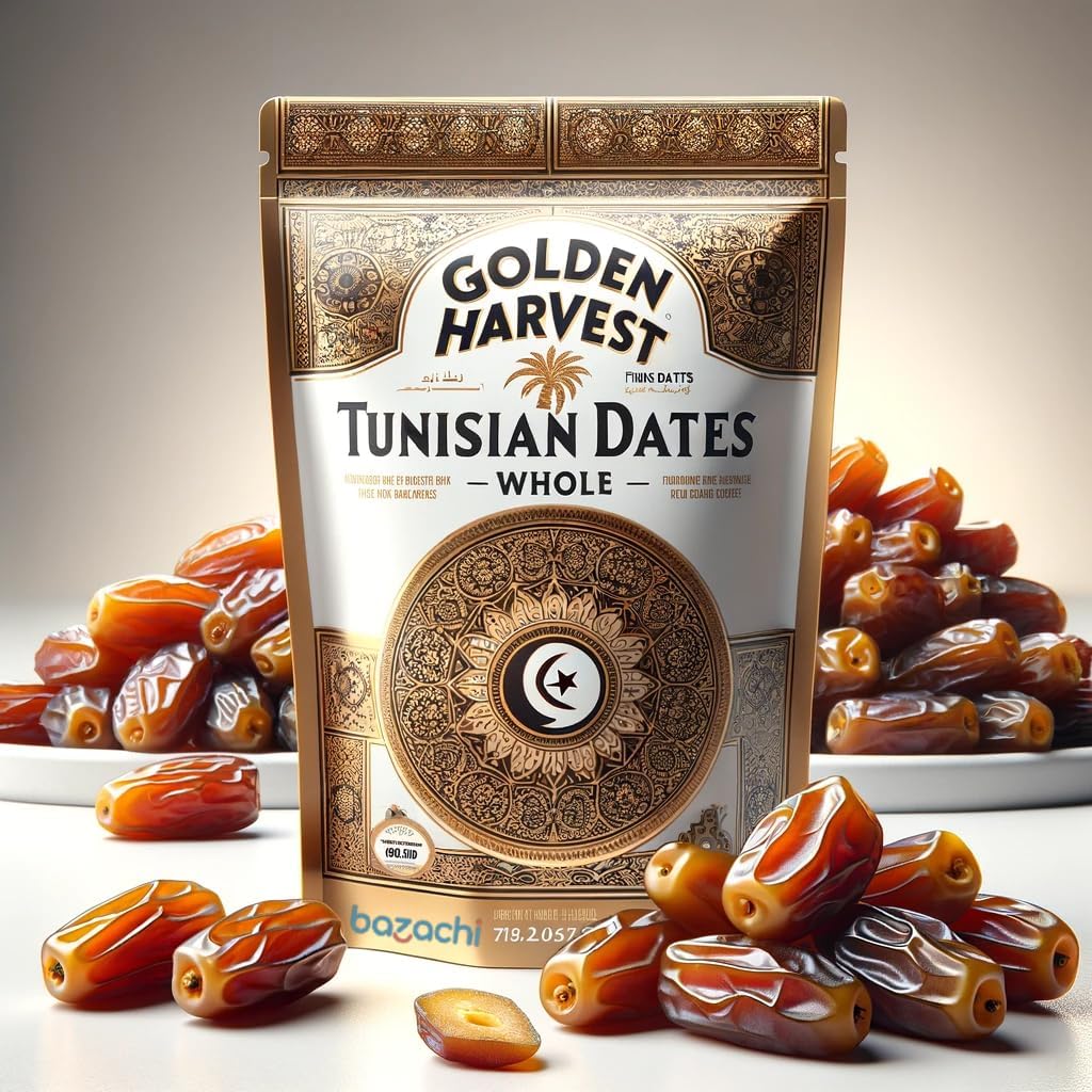 Golden Harvest: Finest Tunisian Dates Whole 1kg Premium Selection (Pack of 1)-2