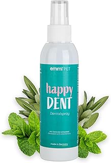 Emmi-pet Dentalspray - Dental Care and Teeth Cleaning for Dogs | Reduces Tartar & Bad Breath | Promotes Fresh Breath | Vegan & Natural, Cruelty-Free | No Brushing Needed 150ml