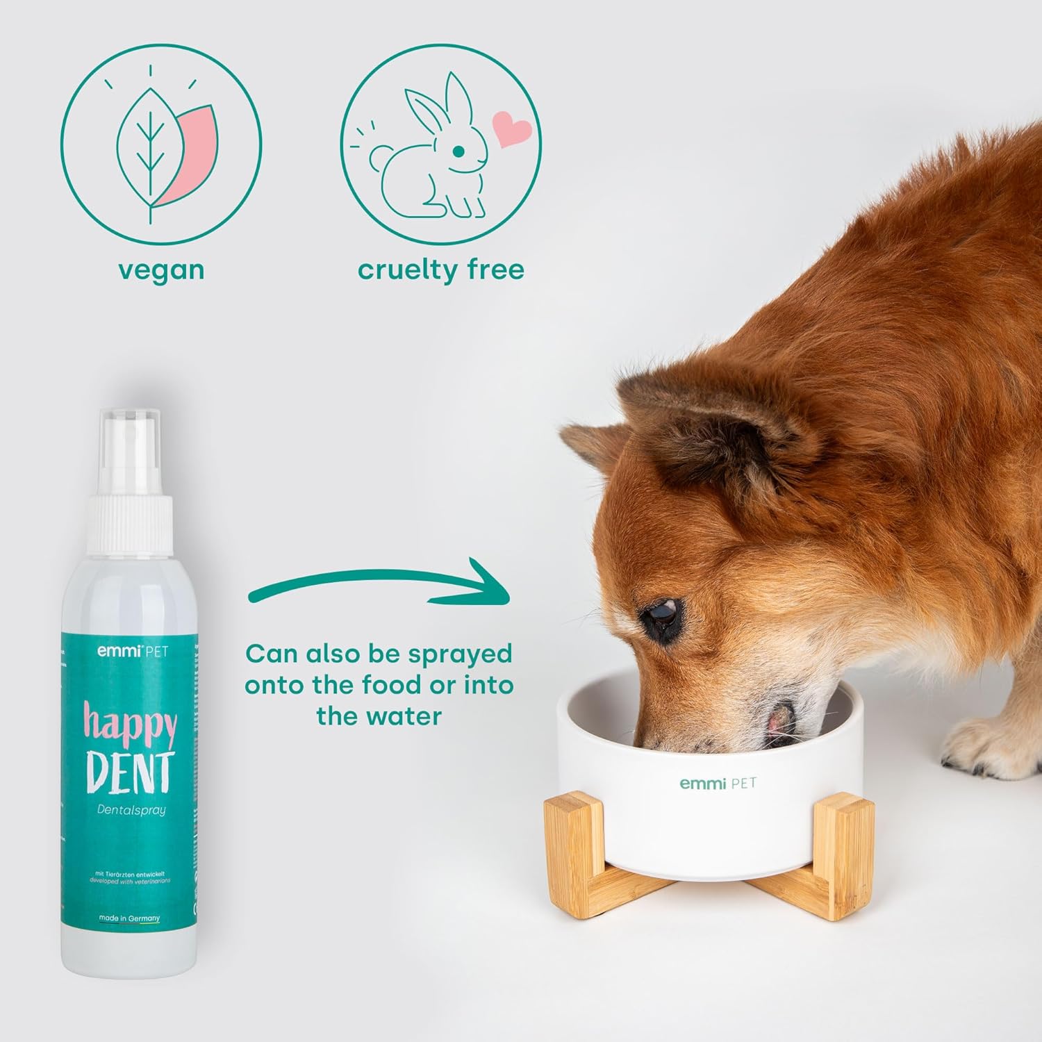 Emmi-pet Dentalspray - Dental Care and Teeth Cleaning for Dogs | Reduces Tartar & Bad Breath | Promotes Fresh Breath | Vegan & Natural, Cruelty-Free | No Brushing Needed 150ml-2