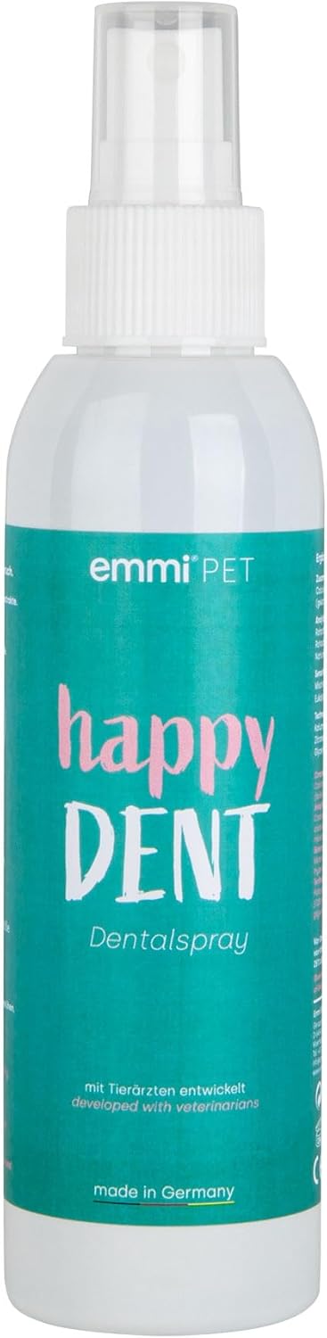 Emmi-pet Dentalspray - Dental Care and Teeth Cleaning for Dogs | Reduces Tartar & Bad Breath | Promotes Fresh Breath | Vegan & Natural, Cruelty-Free | No Brushing Needed 150ml-5