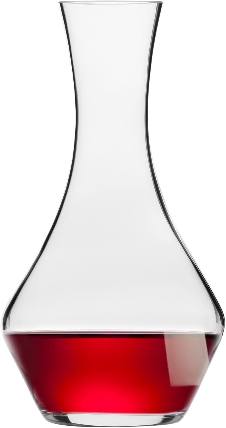 Krosno Wine Decanter, Essence Collection, 25 oz (750 ml), Premium Handcrafted Crystal Glass, Elegant Wine Carafe, Ideal for Red Wine Aeration, European Craftsmanship-0