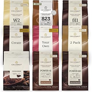 Callebaut Custom | 2.5kg Chocolate Callets | Choose from 9 Flavours | Recieve 2x2.5kg Bags