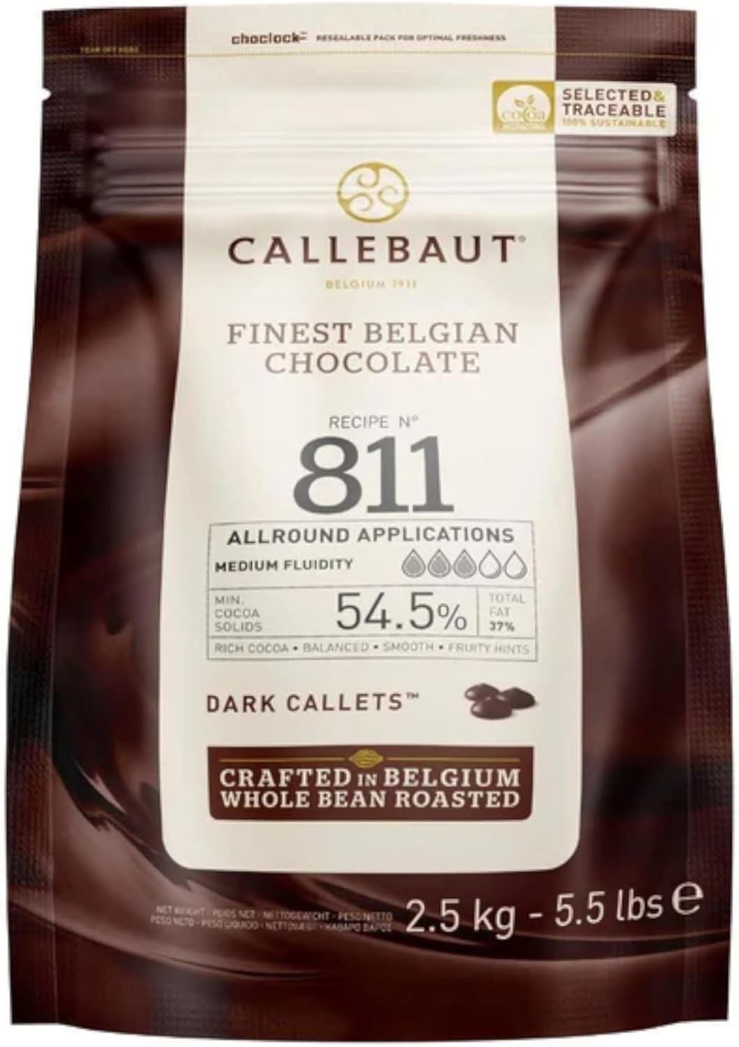 Callebaut Custom | 2.5kg Chocolate Callets | Choose from 9 Flavours | Recieve 2x2.5kg Bags-1