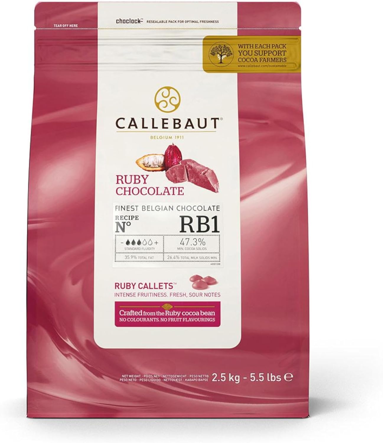 Callebaut Custom | 2.5kg Chocolate Callets | Choose from 9 Flavours | Recieve 2x2.5kg Bags-5