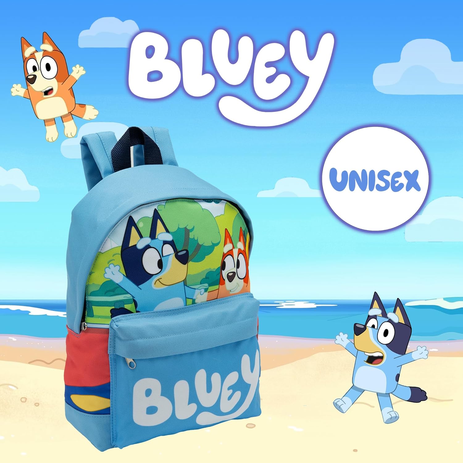 Bluey & Bingo Backpack Kids School Bag With Front Pocket Childrens Boys & Girls Nursery Rucksack-4