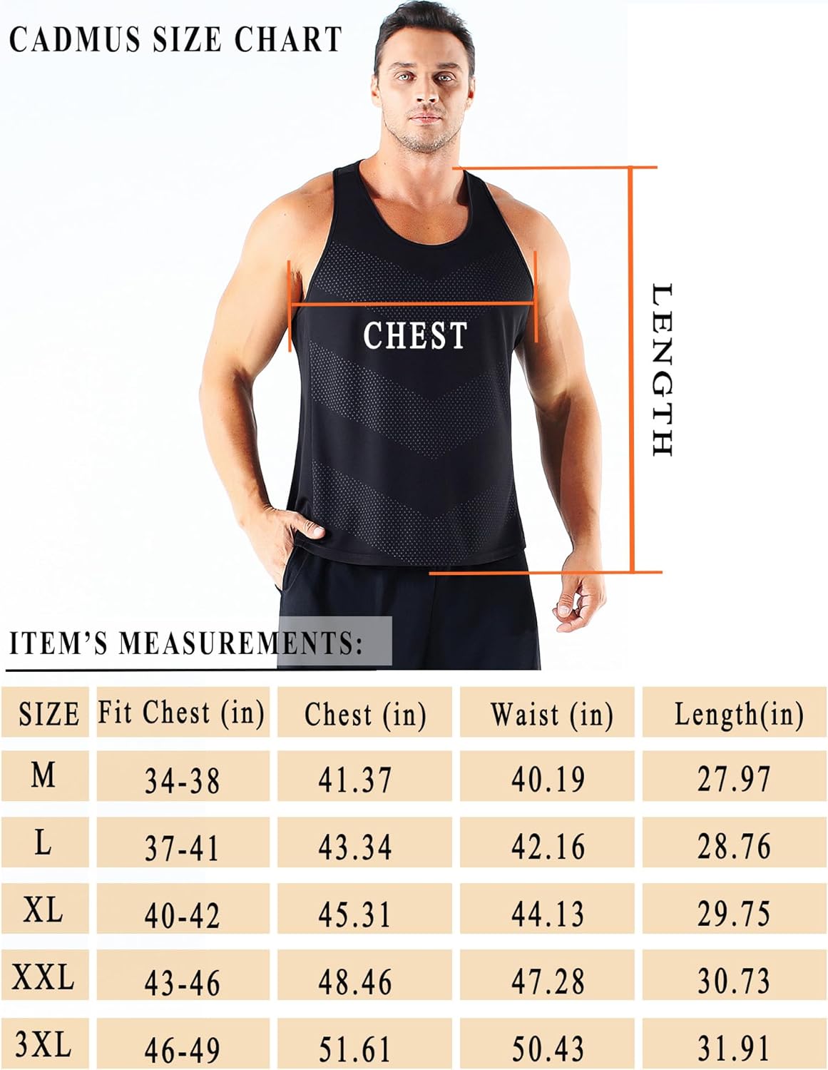 Cadmus Men's 3 Pack Gym Muscle Vest Running Dry-Fit Sleeveless Y-Back Tank Top Training Fitness Shirts-6